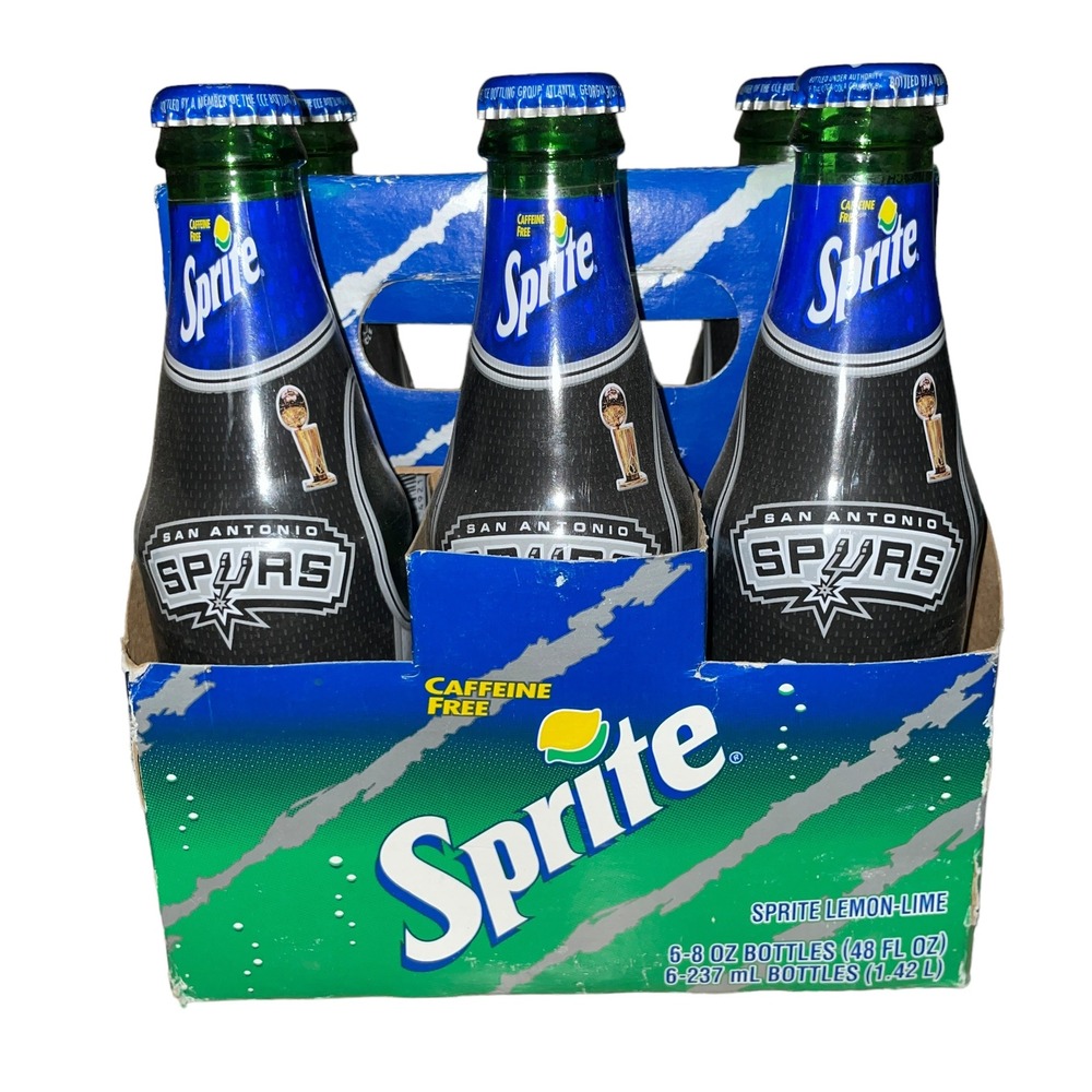 San Antonio Spurs NBA Champs 2003 Sprite Commemorative Bottles 6 Pack w Carrier